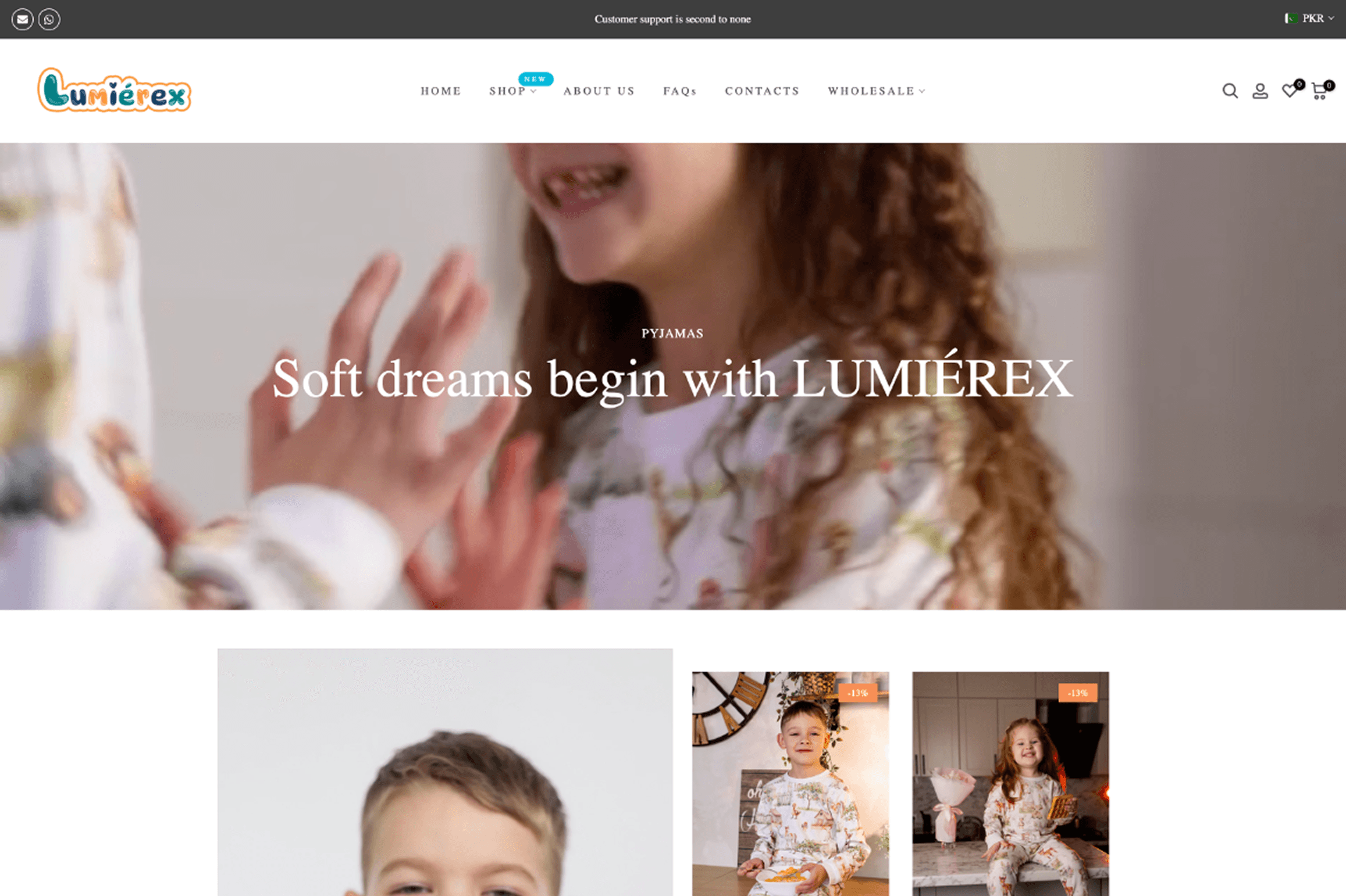 LUMIÉREX homepage before the rebuild