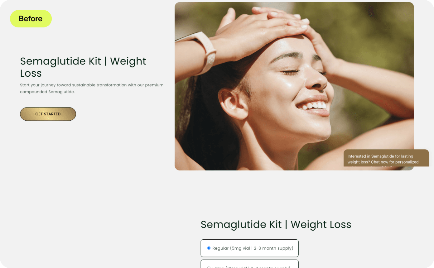 Original Limitless Living MD product page before the redesign